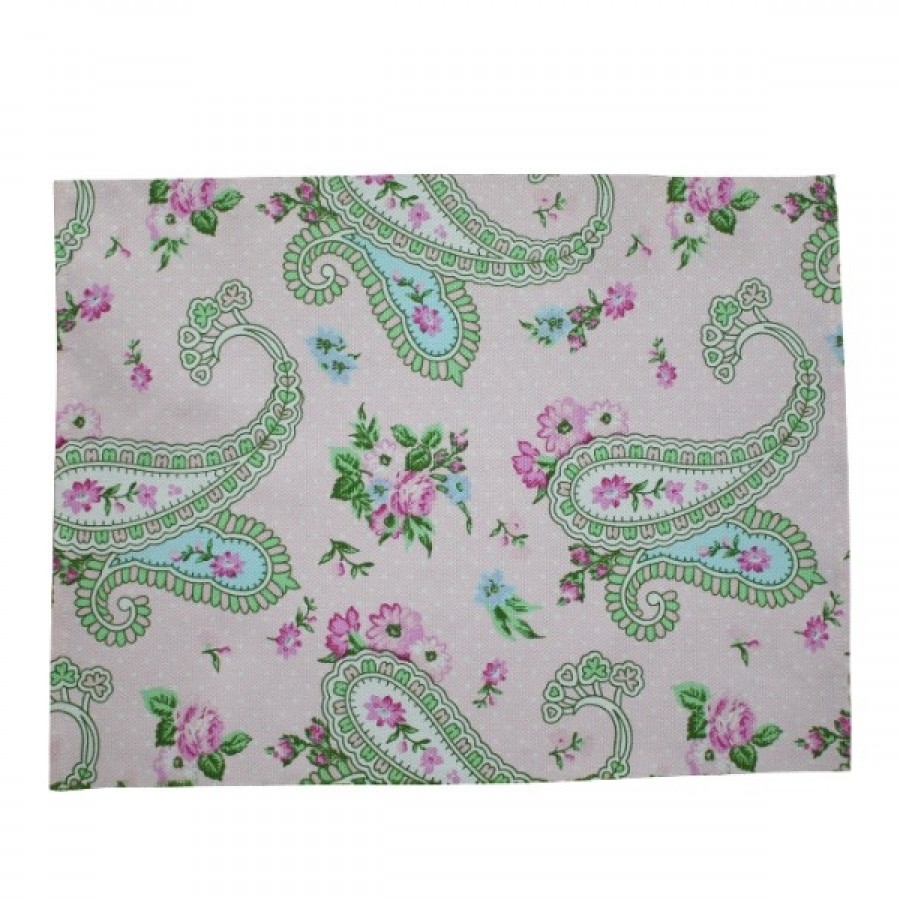 Krasilnikoff Dækkeserviet 35x48 Paisley Pink