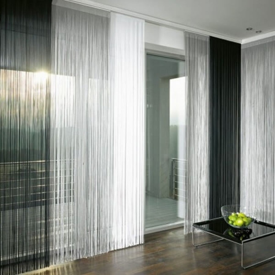 Trådgardin/strimmelgardin m/ Løbegang str. 90x250